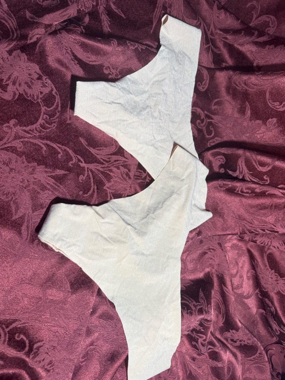 *2 Pairs* Victoria's Secret Nude Shimmery Beige Thong XL